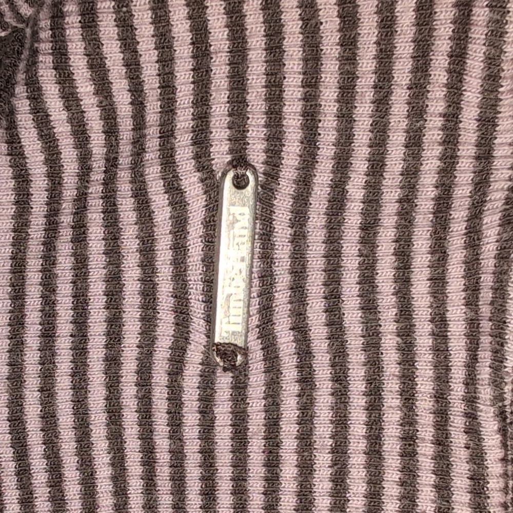 Timberland Purple & Dark Brown Striped Hooded Cardigan Size Medium - Picture 6 of 6